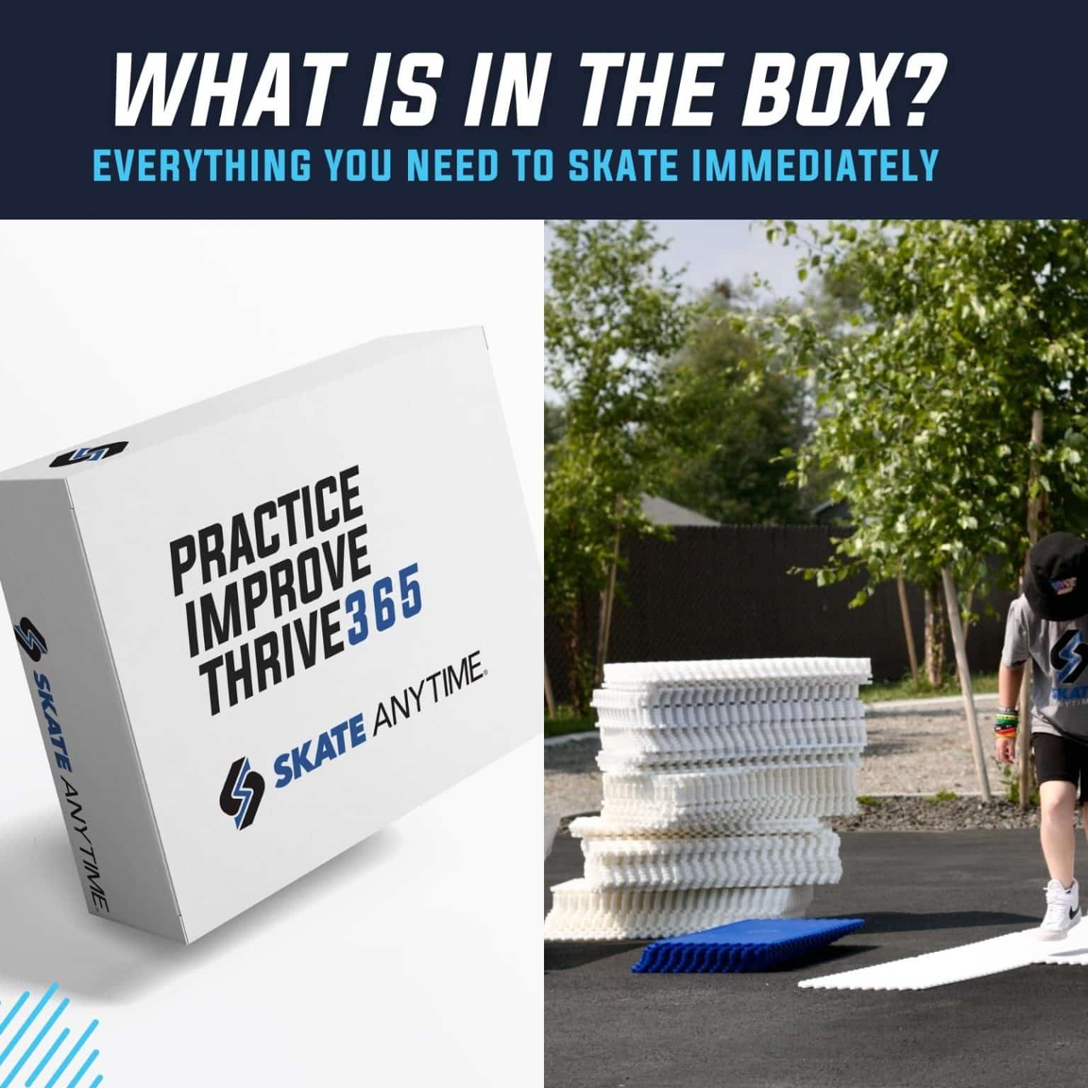 Skate Anytime Deluxe 10' x 10' Synthetic Ice Rink for Hockey