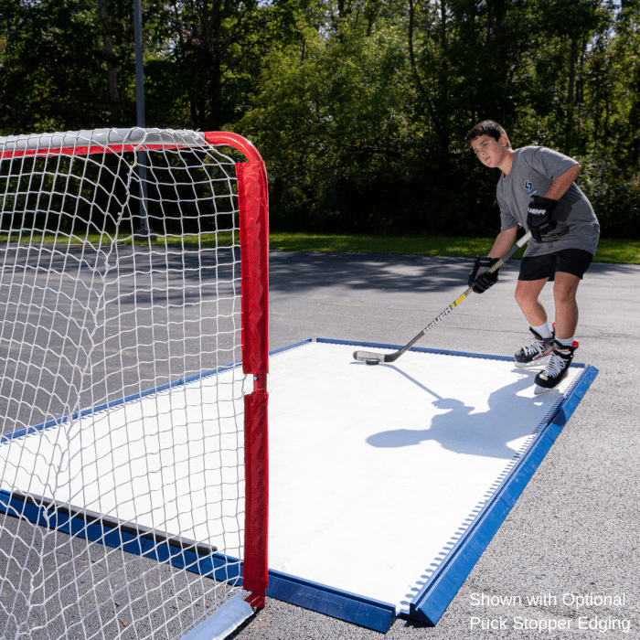 Synthetic Ice designed to step up your game. Our 6'x10' Deluxe Starter Kit features Synthetic Ice battle tested for hockey. Expand your skills on a larger surface designed for more dynamic practice sessions.