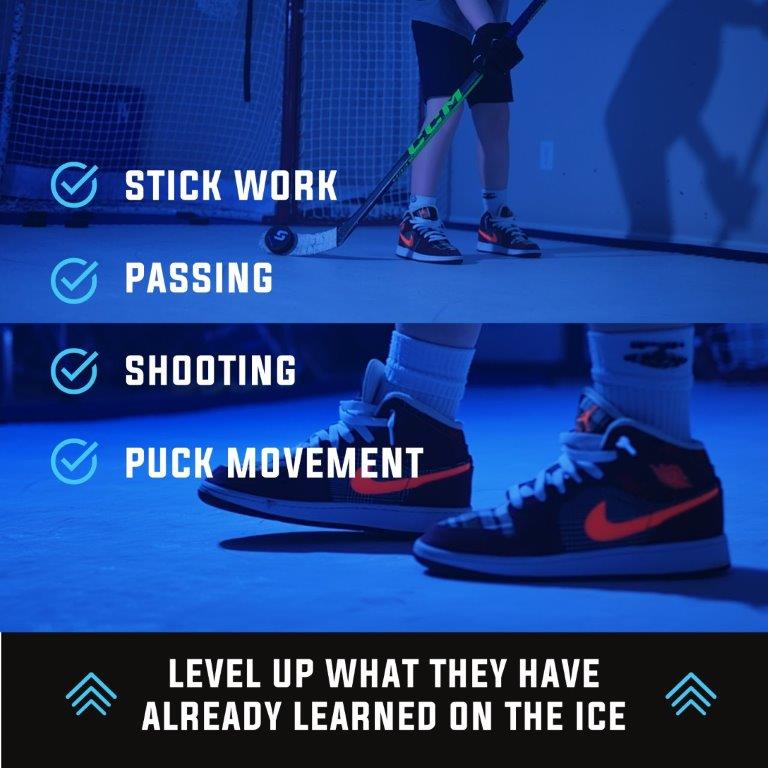 Practice stickhandling Drills on Skate Anytime Precision Dryland Hockey Tiles